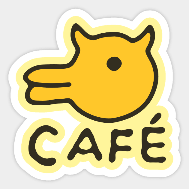 The Kitty Café, Bonesborough Sticker by HtCRU